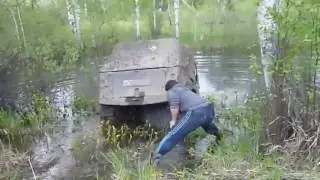 Утопил машину на рыбалке!