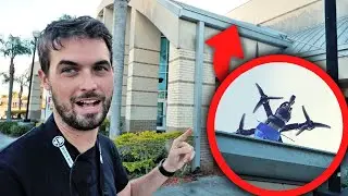 my drone got STUCK in the GUTTER!