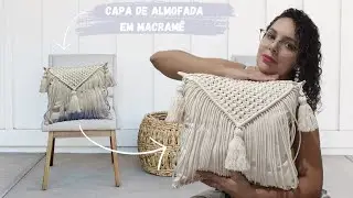 Capa de almofada em macramê passo a passo, dy tutorial  capa de almofada em macramê.