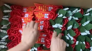 Sản xuất hoa cài áo hoa hồng | Mẫu hoa cài ngực đại biểu hoa hồng