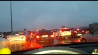 Bakı-Sumqayıt şosesində böyük tıxac - Avtolent.az