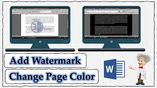 How to add watermark in MS Word Document || How to change page color in word || Background image