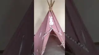 Сборка детского шестпалочного вигвама