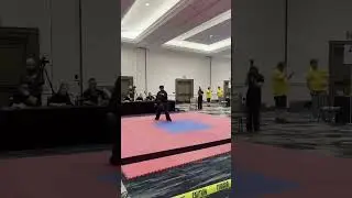 Performing weapons form with Tonfas at the 2024 UFAF ITC