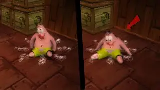 Patrick flattens his spine (spongebob the movie game)