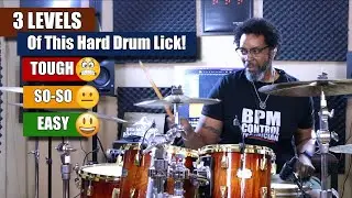 3 Levels Of This Hard Drum Lick! 🔥 (Practice Aid Video)