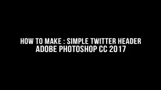 how to make : simple twitter header