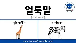 Zoo Animals In Korean | Korean Vocabulary Practice Exercise