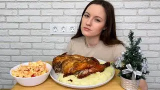МУКБАНГ КУРИЦА ТАБАКА ПЮРЕ КАРТОФЕЛЬНОЕ САЛАТ MUKBANG CHICKEN TOBACCO MASHED POTATO SALAD