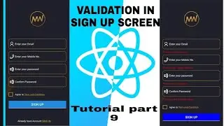 Validation In SIGN UP Screen in React Native in Hindi