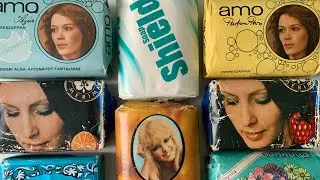 8 брусочков ретро мыла | Все режу впервые🔥| ASMR Soap Carving (NO TALKING)