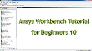 Linear Buckling Analysis 1 : Ansys Workbench Tutorial for Beginners 