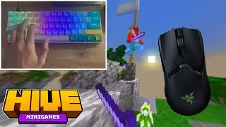 Keyboard + Mouse ASMR Sounds Handcam | Hive Skywars (PS5)