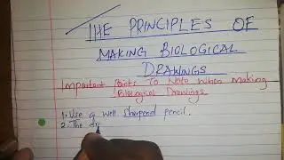 HOW TO MAKE SMART BIOLOGICAL DRAWINGS.-BIOLOGY/SCIENCE REVISION