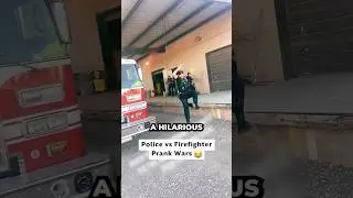 Officers' hilarious prank on firefighters 😂 (@woosahbrandingcompany)