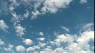 passing blue sky clouds timelapse