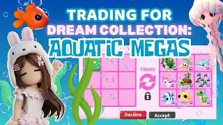 TRADING for my DREAM MEGAS in Adopt Me! Aquatic pet collection🐠✨