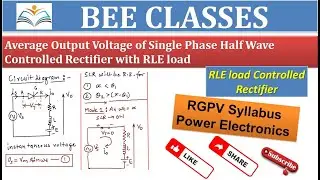 Average Output Voltage for Single phase halfwave controlled rectifier with RLE load
