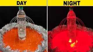 Making Waterfall At Home Using LED Lights | Home Decor Art And Craft Ideas | DIY Fountain