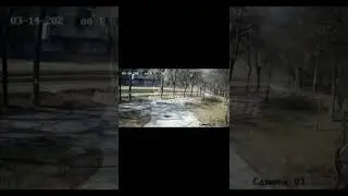 Момент Падения Ракеты В Киеве на Куреневке с Камеры Наблюдения