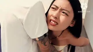 Beauty chinese girl stabbed in belly by man to death