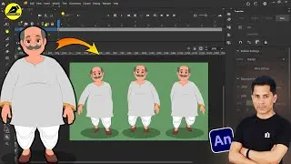 Front Walk Cycle Animation | 2D Animation Step By Step | Adobe Animate | 