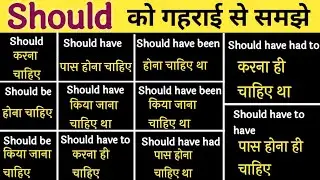 Use of should | should | should के सभी 11 प्रयोग | should in english grammar | modals