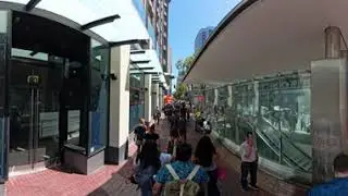 San Francisco Walking Market Street wainting for Gay Pride Parade 2024
