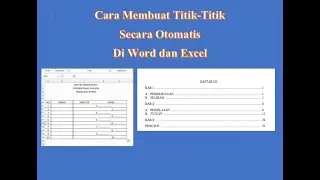 Cara Bikit Titik titik secara otomatis di Word dan Excel
