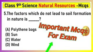 MCQ Questions for Class 9 Science Chapter 14 Natural Resources with Answers | Natural Resources