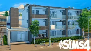Modern Apartment Building, Mt.Komorebi 🏙 | NO CC | Stop Motion | The Sims 4