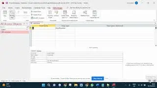 MS Access: Part 1 -Creating Database and tables