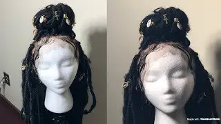 DIY FAUX LOC LACE FRONTAL WIG\HOW I MADE MY LACE FRONT GODDESS LOC CROCHET WIG