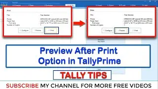 Preview after Print Option in Tally Prime
