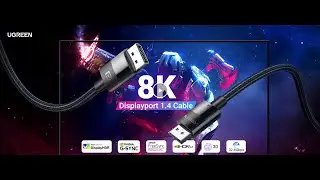 UGREEN 80394 Displayport 1 4 Certified Cable 5 Meter Nylon Braided Video