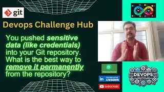 Devops Interview: GIT Series:Q32 You pushed sensitive data into your Git repo. 🤐 how to do remove? 🔒