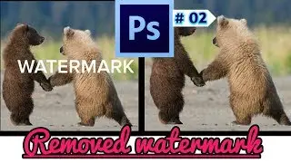 how to remove watermark photoshop in hindi
