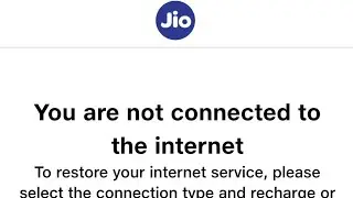 you are not connected to internet jio problem solution