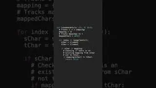 Isomorphic Strings | Python Implementation  #algorithm #python #coding #leetcode #code