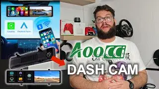 Espejo retrovisor inteligente! Aoocci H33. Cámara reversa, Dashcam y AA/Carplay.