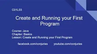 Java • Basics • Create and Running your First Program • (Filipino) • C01L03