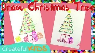 How To Draw a Christmas Tree | Christmas Art Projects for Kids