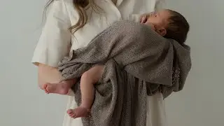 Вязаный детский плед для новорожденного loom