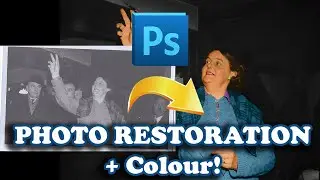 1950s Photo Restoration In Photoshop | Old Photo In Colour | Timelapse