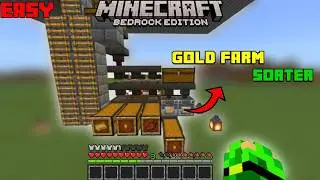 How To Make Item Sorter For Gold Farm In Minecraft Bedrock 1.21