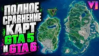 Comparing GTA 5 and GTA 6 maps at the same scale