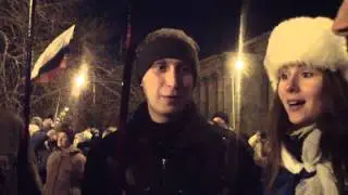 Крым. Референдум. Жители Симферополя празднуют