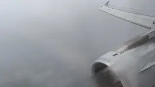 A321 Arrival into Charlotte (CLT) with Rainy Weather