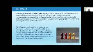 PMO Advisory: Diversity, Equity, and Inclusion in Project Management Webinar