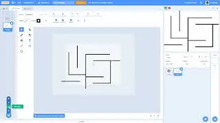 Scratch 3. Костюмы спрайта. Рисование линий (лабиринт)